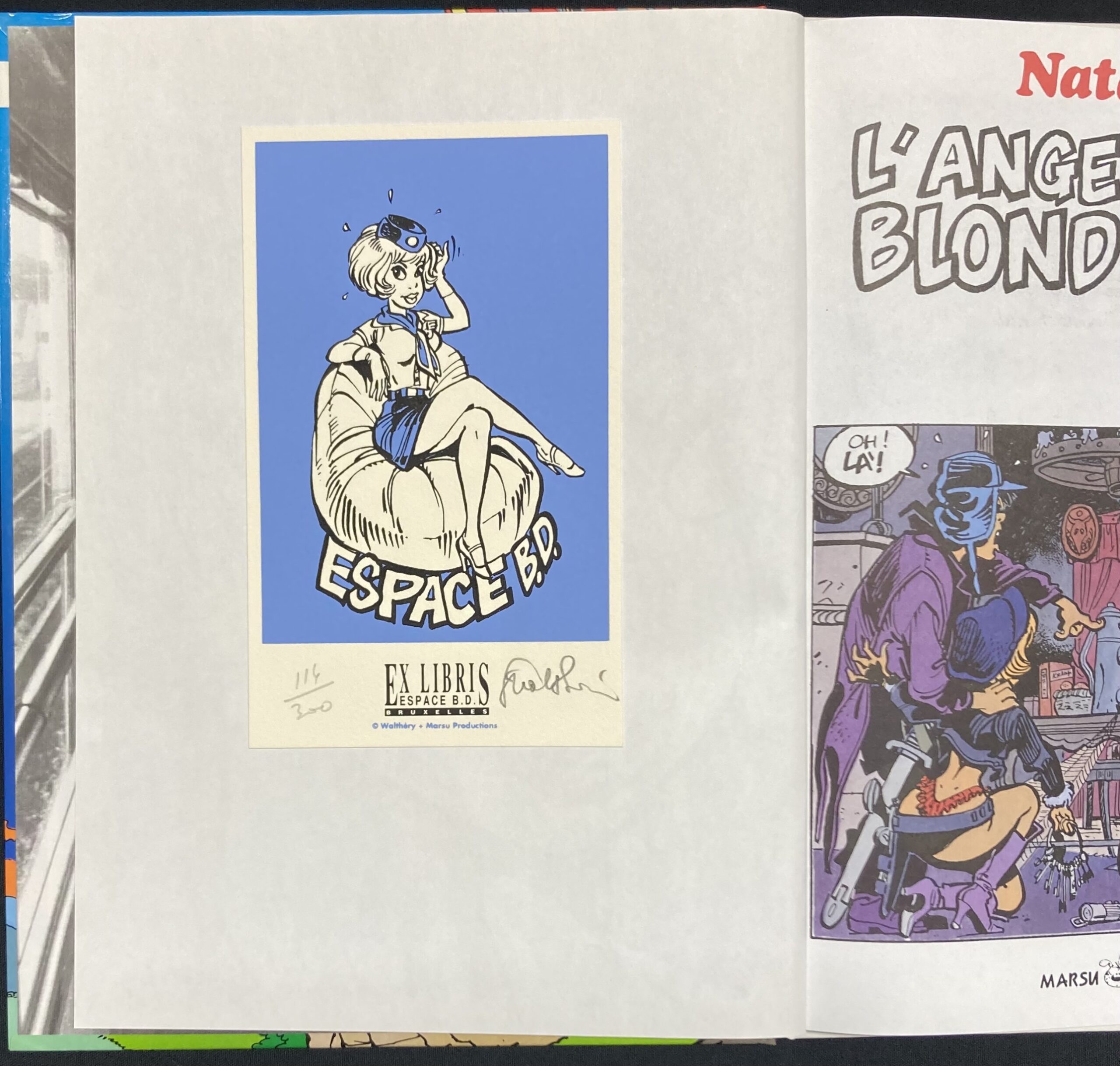 Walthéry – Natacha N° 16 L’ange blond + Ex libris - Amazonie BD