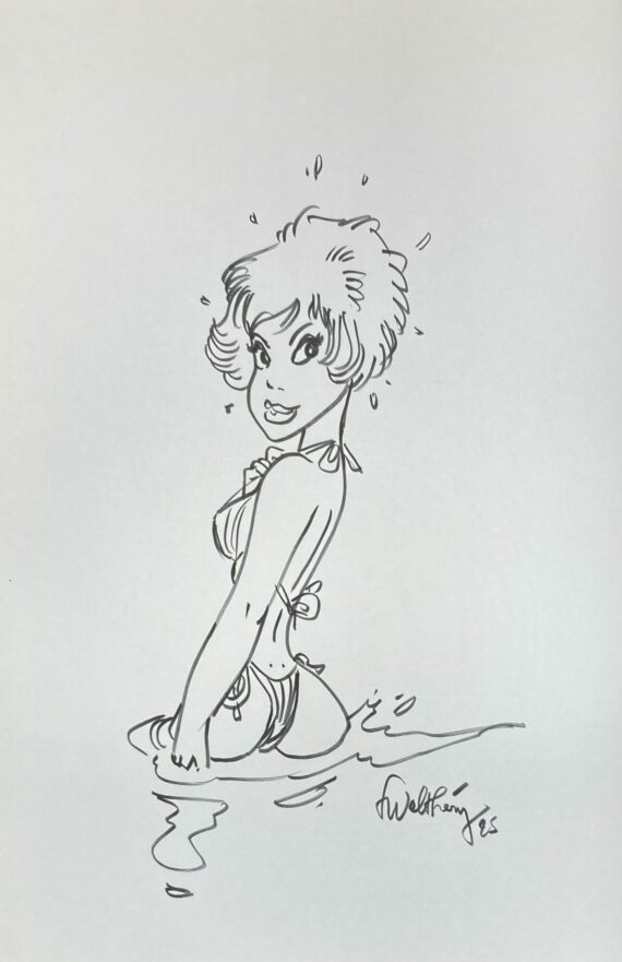 Walthery, Mittéï & Peyo – Dédicace / Natacha N° 15 "La ceinture de cherchemidi" - Tirage de tête (1992)