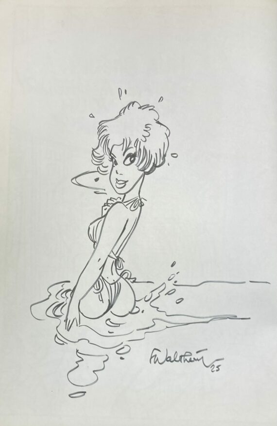 Walthéry - Dédicace / Natacha N° 6 "Le treizième apôtre" - Tirage de tête (1985)