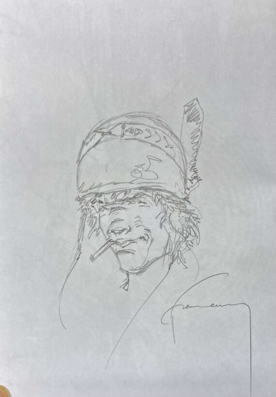 Hermann - Dédicace / Jeremiah N° 33 "Un gros chien avec une blonde" - Tirage de tête (2014)