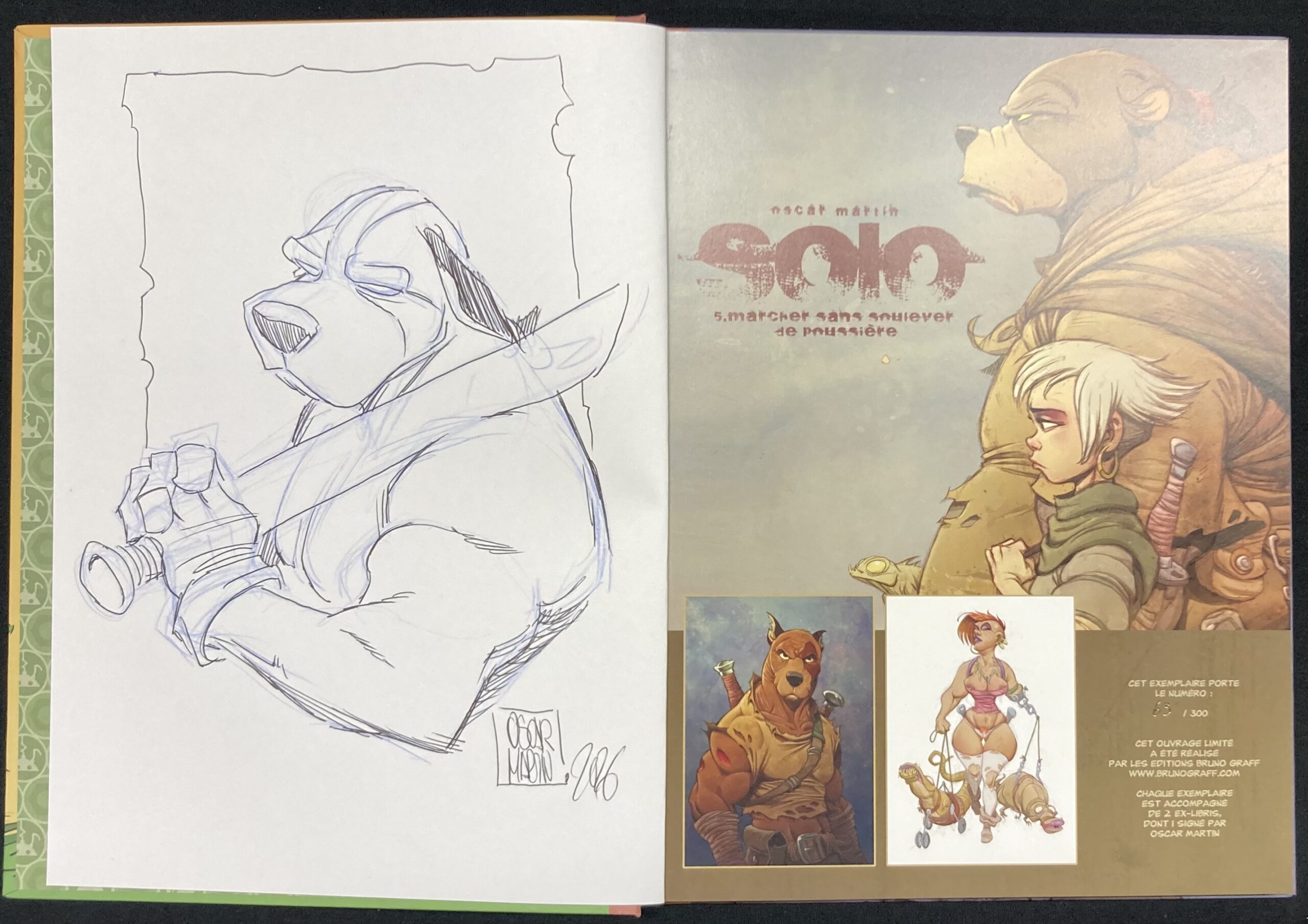 Oscar Martin – Dédicace : Solo N° 5 Marcher sans soulever de poussière – Tirage de tête - Amazonie BD