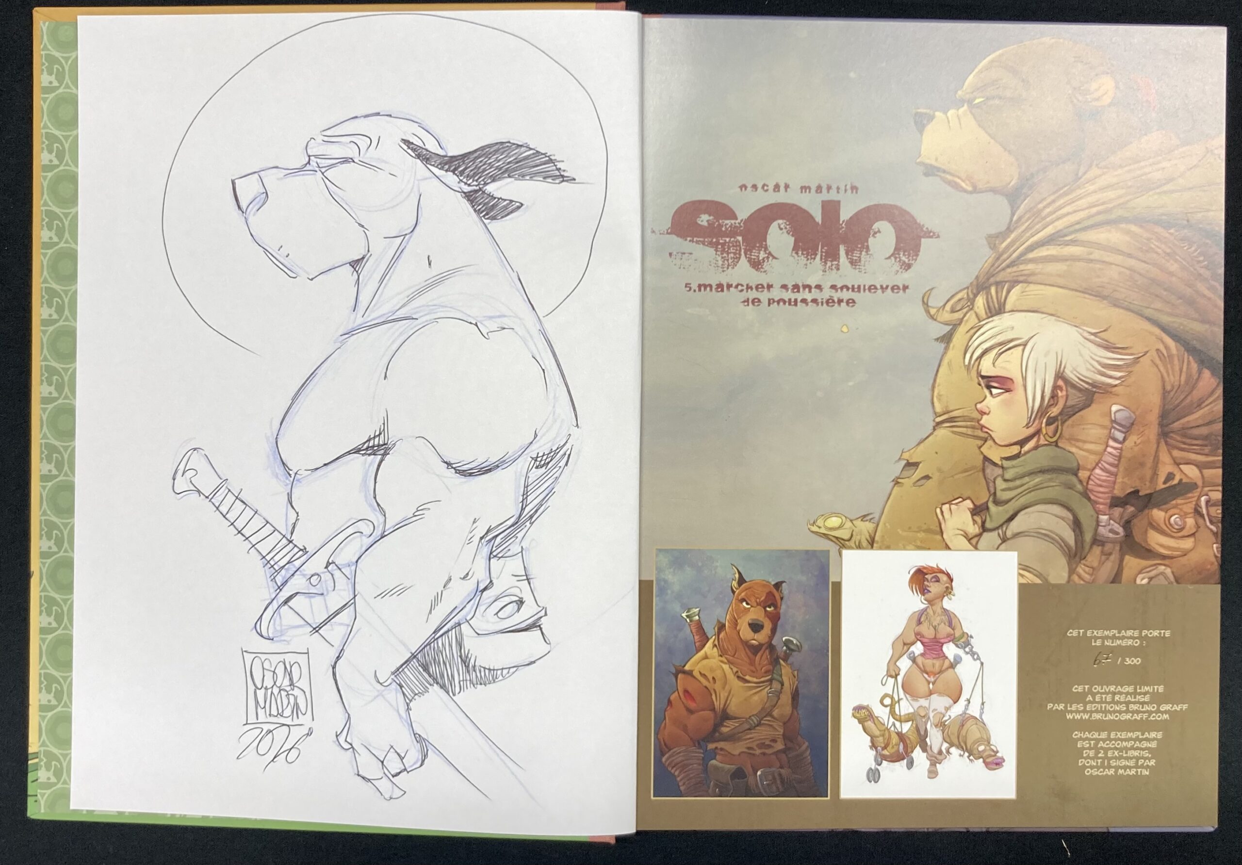 Oscar Martin - Dédicace Solo N° 5 Marcher sans soulever de poussière - Tirage de tête - Amazonie BD
