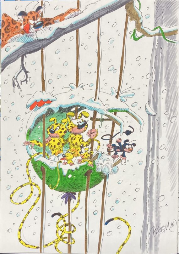 Batem & Colman - Dédicace / Le Marsupilami "Magie blanche" Tirage de tête (2006)