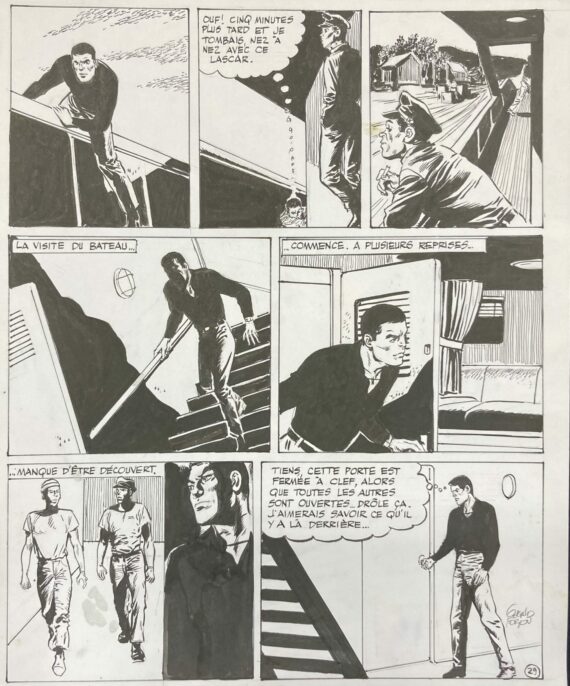 Gérald Forton - Bob Morane Les mangeurs d'ames / Planche originale (2005) A