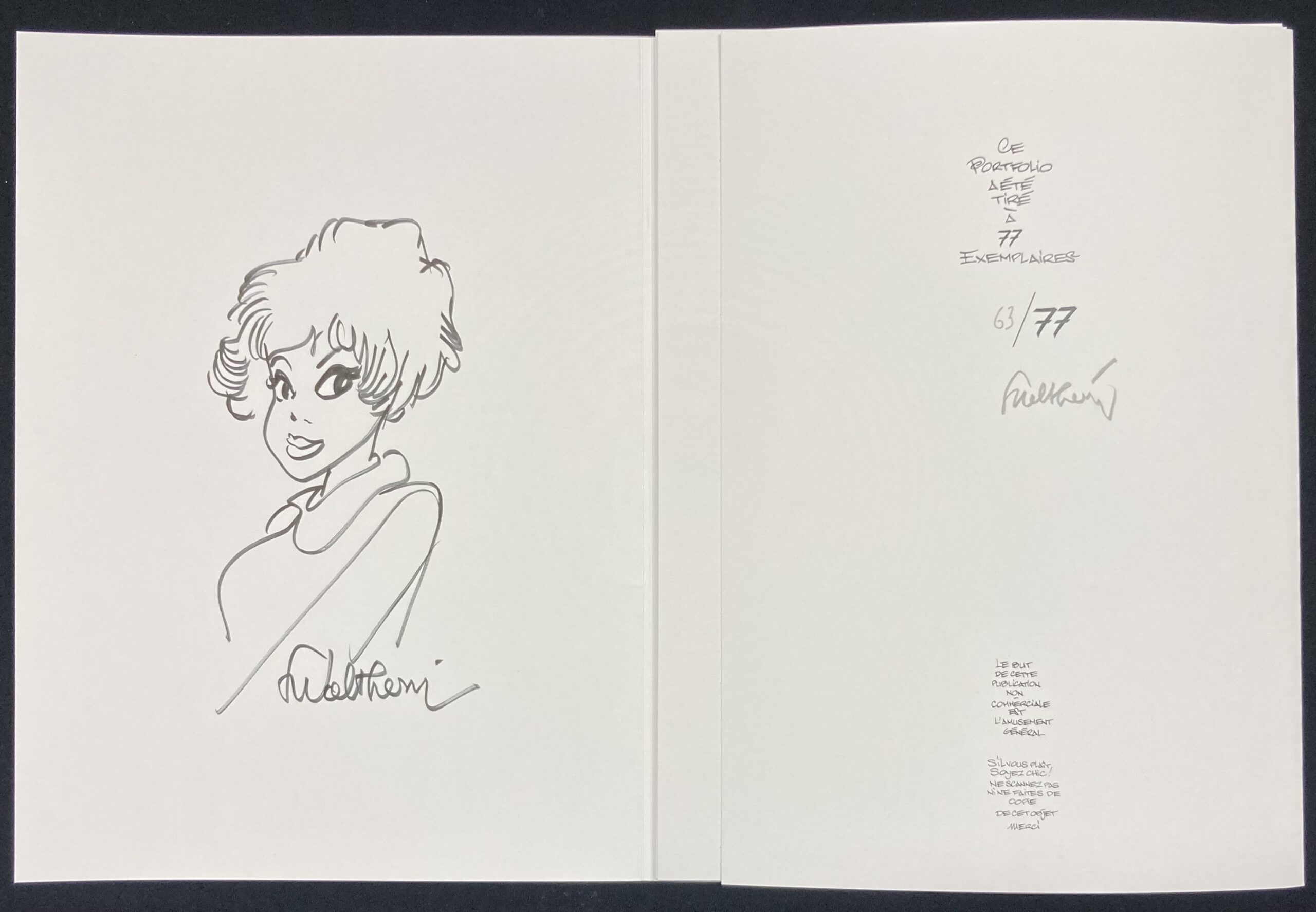 François Walthéry – Dédicace : Natacha – Portfolio Il était une fois N° 36 - Amazone BD