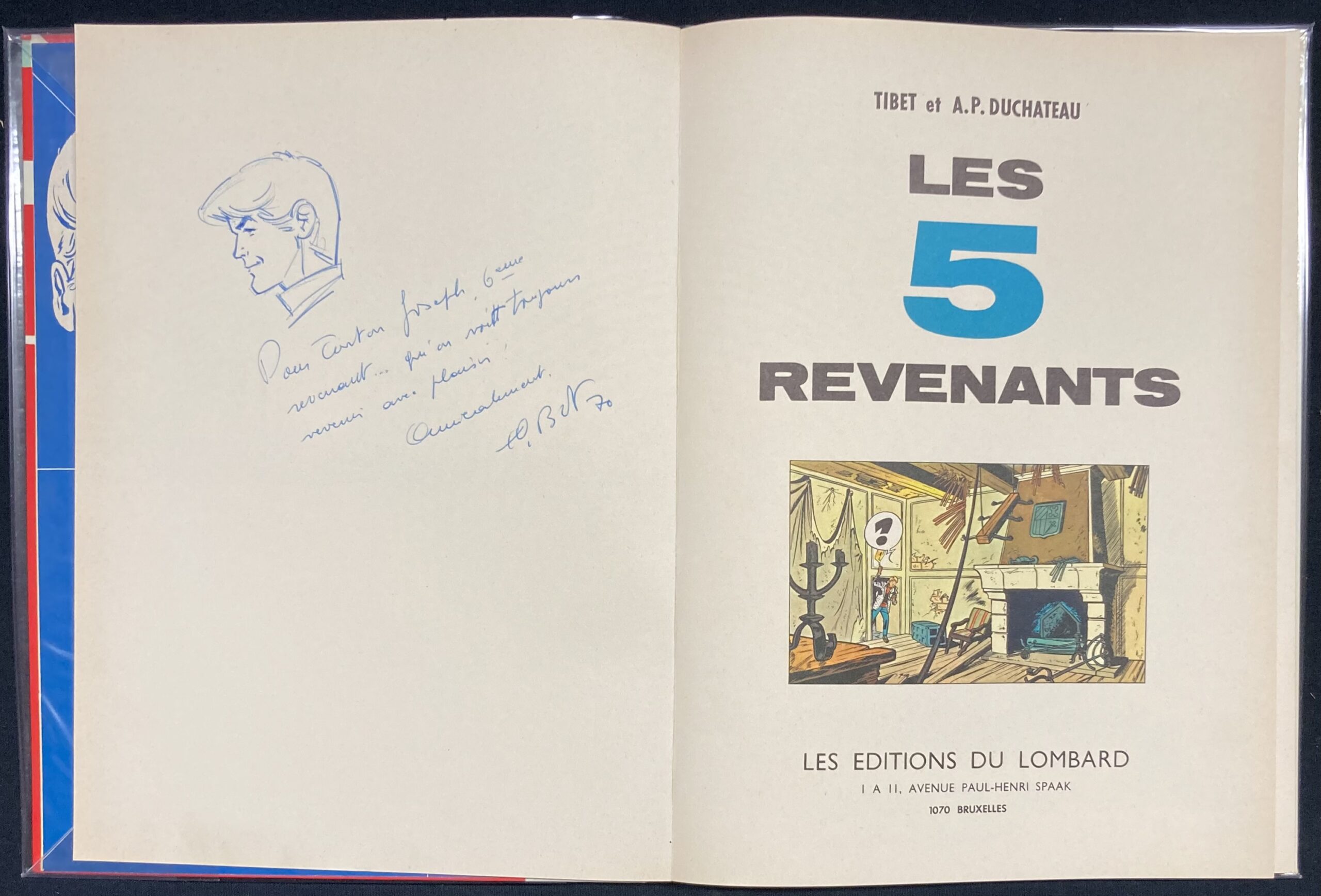 Tibet & A.P. Duchateau - Dédicace : Ric Hochet N° 10 Les 5 revenants - Amazonie BD