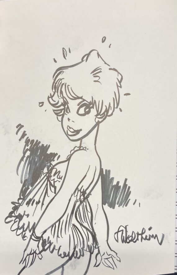 Walthéry - Dédicace / Natacha "La ligne courbe" Sketchbook (2014)